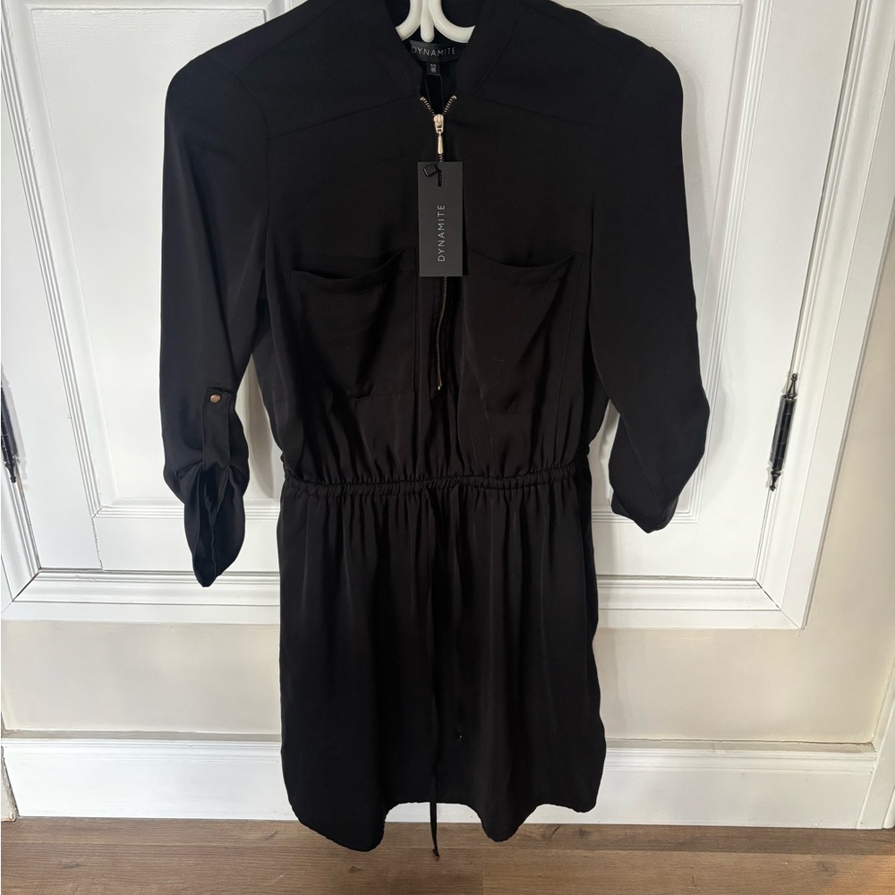 Dynamite Black Long Sleeve Dress